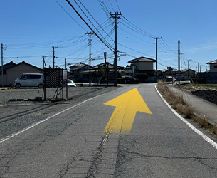 県道６８号桐生伊勢崎線　桐生方面から伊勢崎に向かってお越しの方